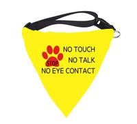 JXGZSO 1 Piece Stop Dot Not Pet/Stop No Touch No Talk/Stop Do Not Distract Dog Bandana (Eye Contact DB)
