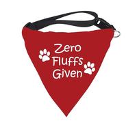 JXGZSO 1 Piece Zero Fluffs Given Dog Bandana Funny No Fluffs Given Dog Bandana (Zero Fluffs DB)