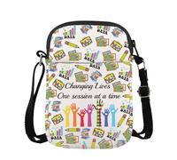 JXGZSO ABA Therapist Gifts Changing Lives One Session At A Time Makeup Bags ABA Therapy Gifts, One Session 2.0 CB