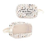 JXGZSO And If Not He Is Still Good Makeup Bag Bible ift Christian Gift Faith Based Gift, and if not MB