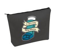 JXGZSO Asthma inhaler Bag It Ain't Easy Being Wheezy Organization Bag Respiratory Therapist Gifts, It Ain't Easy Being Wheezy black