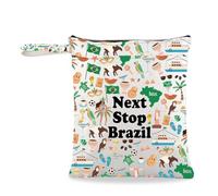 JXGZSO Brazil Merch Next Stop Brazil Wristlet Grocery Bag Brazil Trip Clutch Bag Brazil Lover Gift South America Travel Gift