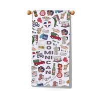 JXGZSO Dominican Republic Kitchen Towel Dominican Republic Lover Gift Caribbean Vacation Souvenir Gift (Dominican Republic Towel)