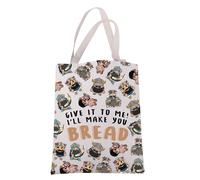 JXGZSO Dungeon Anime Shoulder Bag Give It To Me I'll Make You Bread Dungeon Meshi Characters Tote Bag Dungeon Foodie Gift