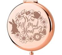 JXGZSO Fairy Tales Lover Gift Princess Themed Mirror Fantasy stories gift (Mad Here Mirror UK)