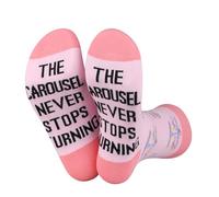 JXGZSO Funny Carousel Gift The Carousel Never Stops Turning Carousel Horse Socks Carnival Party Gift Circus Gift For Her