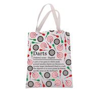 JXGZSO Funny Dart Gift Dart Definition Shoulder Bag Darts Player Bag Darts Game Lover Gift Dartboard Paint Tote Canvas Bag