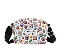 JXGZSO Funny Lottery Scratching Gift I Can't Stop Scratching Makeup Bag Casino Scratch Off Bag Scratch Ticket Gift For Casino Lover Lottery player, Scratching HCB