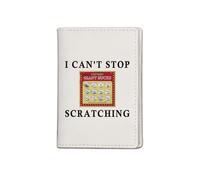 JXGZSO Funny Lucky Scratch Tickets Passport Bag I Can't Stop Scratching Lotto Ticket Scratching Game Gift (Scratching PB UK)