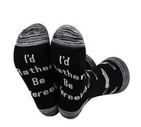JXGZSO Funny referee gifts Whistle Socks I'd Rather Be Refereeing Sports Referee Socks Referee Appreciation Gift, I'd Rather Be Refereeing, L