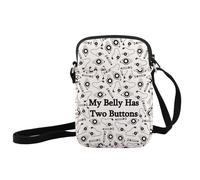 JXGZSO G tube Cosmetic Pouch Feeding Tube Awareness Gift My Belly Has Two Buttons Makeup Bag After Surgery Recovery Gifts G tubes Gifts, Buttons CB, 9.1 X 6.7 X 1.97 Inches, Cosmetic Bag