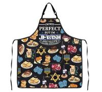 JXGZSO Jewish Kitchen Apron Israel National Pride Gift Hanukkah Waterproof Apron Jewish Cooking Aprons (Jewish Apron)