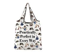 JXGZSO Mary Quote Makeup Bag Zipper Bag Practically Perfect in Every Way Movie Inspired Gift, Practically Perfect In Every Way Folding Shopping Bag