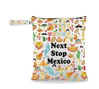 JXGZSO Mexico Vacation Gift Mexico Wristlet Grocery Bag Next Stop Mexico Trip Clutch Bag North America Travel Gift