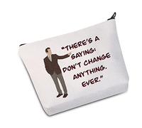JXGZSO Monk Quote Tv Show Inspired Gift There’s A Saying Don’t Change Anything Ever Cosmetics Bag, Change Anything Bag