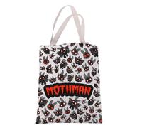 JXGZSO Mothman Cryptid Tote Canvas Bag Cryptozoology Gift Cryptid Creature Gift Mythical Mothman Monster Shoulder Bag