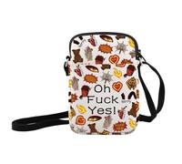 JXGZSO Oh F Yes Karlach Inspired Cosmetic Bag Funny RPG Gamer Gift BG3 Tiefling Makeup Bag, Oh F Yes Crossbody, Zipper Makeup Bag