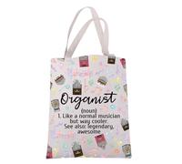 JXGZSO Organist Definition Tote Bag Pipe Organ Lover Gift Musical Instrument Shoulder Bag Gifts For Organists Organ Player Gift