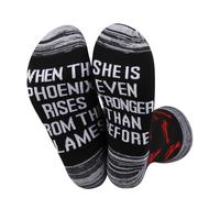 JXGZSO Phoenix Inspirational Quote Socks Motivational Gift When The Phoenix Rises From The Flames Phoenix Bird Socks