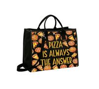 JXGZSO Pizza Cooking Tote Bag Pizza Is Always The Answer Pizzeria Gift Italian Pizza Lover Gift Pizza Chef Gifts (Pizza LT UK)