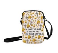 JXGZSO Pope Inspired Crossbody Bag Pope Lover Gift Funny Pope Shoulder Bag, To Change the World