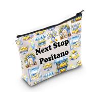 JXGZSO Positano City Trip Gift Next Stop Positano Makeup Bag Amalfi Coast Travel Gift Positano Italy Cosmetic Zipper Bag, Next Stop Positano