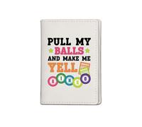 JXGZSO Pull My Balls and Make Me Yell Bingo Passport Bag Game Lover Gift Bingo Player Merch (Pull My PB UK)