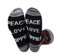 JXGZSO Red Poppy Flower Gifts Peace Love Poppies Socks Flowers Lover Gift Botanical Merch Wild Flowers Socks Botanist Gift