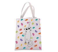 JXGZSO Rock Climbing Lover Gift Mountaineering Shoulder Bag Bouldering Canvas Tote Bag Boulderer Gift Sport Climber Gift, Climbing Tote Bag, L