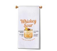 JXGZSO Whiskey Sour Kitchen Towel Whiskey Sour Merchandise Cocktail Lover Gift Whiskey Drinker Party Gift (Whiskey Sour Towel)