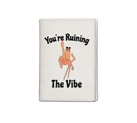 JXGZSO You're Ruining The Vibe Funny Worm Passport Bag Worm Character Lover Gift (The Vibe PB UK)