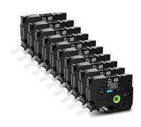JXHDWYTYO 10Pcs 18mm 24mm 36mm Stbbles Ruban Compatible With STe-141 151 161 Black On Transparent Label Compatible With PT-P900W Label Prquinze(10PK 24mm)