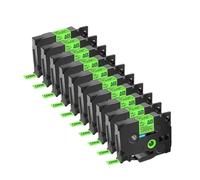 JXHDWYTYO 10pcs Black On Flu Green Label Tape AZE D31 Compatible With Tze D31 Tze D31 12mm Laminated Tape