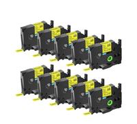 JXHDWYTYO 10PK Label Tapes 12mm Compatible With PT H110 Printer Supplies TZ TZe 231 TZ 241(10PK Black on Yellow)