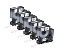 JXHDWYTYO 12mm Permanent Polyester Label Tapes Compatible With 4200 5000 Printer Supplies For Part Number 18483(5PK Black on White)