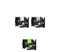 JXHDWYTYO 3 Pack 12mm Matte Laminated Tapes Compatible With Printer Supplies For Part Number TZ M31 MQP35 TZe M931 MQ335 Use With PT1010 PT D400(3PK Black on Silver)