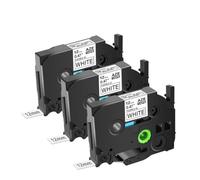 JXHDWYTYO 3PK 12mm Flexible ID Laminated Tapes Compatible With Printer Supplies TZ TZe-FX231 FX241 FX131 631 Label Tape For PT-1000 Maker(3PK Black on White)