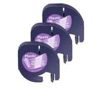 JXHDWYTYO 3PK 12mm Label Tapes Compatible With Printer Supplies For Part Number LT 16952 A91331 A91330 Replacement Plastic Ribbon Use With Plus LT100H(3PK Clear(Plastic))