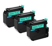 JXHDWYTYO 3PK MK-231 M-K 131 Black On White 12mm Compatible With Printer Supplies For Part Number MK Tape MK221 MK 631 PT-M95 PT-65 PT-70 PT-80(Black on green)