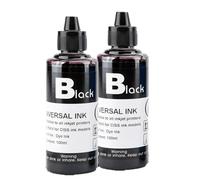 JXHDWYTYO 400ML Ink Dye Compatible For 63 Deskjet 1110 2130 2131 2132 3630 4250 5220 5230 5232 5252 Printer Ink Refill(2Black ink)