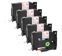 JXHDWYTYO 5 10PK Replace Tz FA231 TZe-FA231 TZe-FA3R Label Ribbon Compatible With Printer Supplies Fabric Tapes Label Printers For Part Number Tz FA231 TZe-FA231 TZe-FA3R(5PK Red on White)