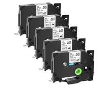 JXHDWYTYO 5 10PK Replace Tz FA231 TZe-FA231 TZe-FA3R Label Ribbon Compatible With Printer Supplies Fabric Tapes Label Printers For Part Number Tz FA231 TZe-FA231 TZe-FA3R(5PK Black on White)