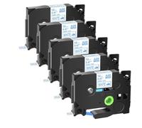 JXHDWYTYO 5 10PK Replace Tz FA231 TZe-FA231 TZe-FA3R Label Ribbon Compatible With Printer Supplies Fabric Tapes Label Printers For Part Number Tz FA231 TZe-FA231 TZe-FA3R(5PK Blue on White)