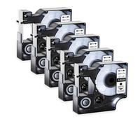 JXHDWYTYO 5Pack 12mm Standard Laminated Label Tapes Compatible With Printer Supplies D1 45013 45010 Ribbon For Part Number D1 45013 45010 Use With LabelManager 160 450(5PK White on Clear)