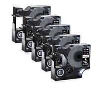 JXHDWYTYO 5Pack 12mm Standard Laminated Label Tapes Compatible With Printer Supplies D1 45013 45010 Ribbon For Part Number D1 45013 45010 Use With LabelManager 160 450(5PK White on Black)