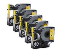 JXHDWYTYO 5Pack 12mm Standard Laminated Label Tapes Compatible With Printer Supplies D1 45013 45010 Ribbon For Part Number D1 45013 45010 Use With LabelManager 160 450(5PK Black on Gold)