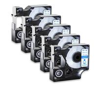 JXHDWYTYO 5Pack 12mm Standard Laminated Label Tapes Compatible With Printer Supplies D1 45013 45010 Ribbon For Part Number D1 45013 45010 Use With LabelManager 160 450(5PK Blue on Clear)