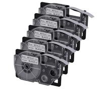 JXHDWYTYO 5PK Black On Metallic 9mm X 8m Standard Labels Compatible With AR-9SR KL-60 KL-120 KL-HD1 KL-P350W KL-430 Label Printer