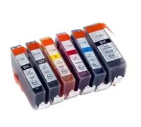 JXHDWYTYO 6 Color PGI 525 CLI 526 BK C M Y GY Ink Cartridge Compatible With Printers Like MG6150 MG6250 MG8150 MG8250 Full Set Ink