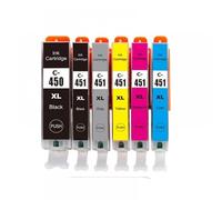 JXHDWYTYO Compatible Ink Cartridge For Printers Works With PGI 450 CLI 451 Models MG5440 MG5540 MG5640 MG6440 IP7240 MX924 IX6540 IX6840 From Einkshop(6 color)